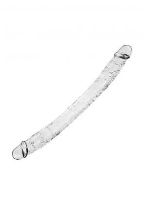 Прозрачный двусторонний фаллоимитатор Alive Supreme Jelly Dildo, 40 см